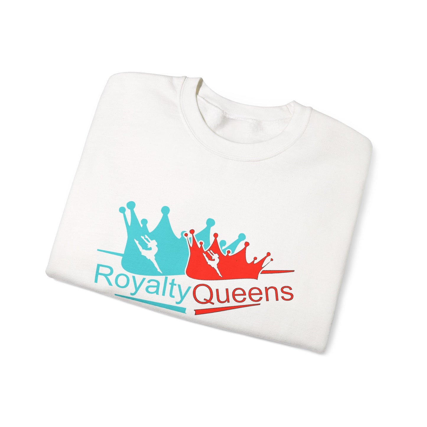 Crewneck Sweatshirt - "Royalty Queens" Colorful Crown Graphic
