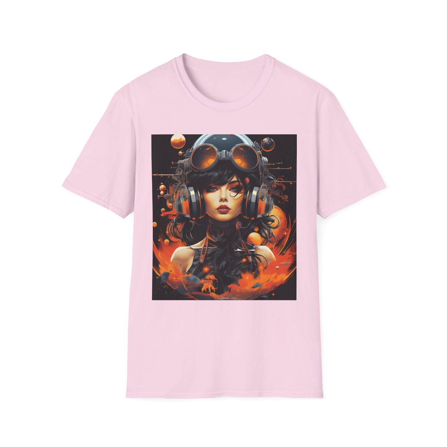 Bold Graphic Unisex T-Shirt - Retro Space Girl Design