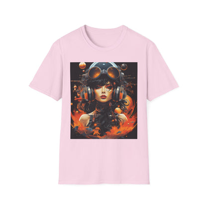 Bold Graphic Unisex T-Shirt - Retro Space Girl Design