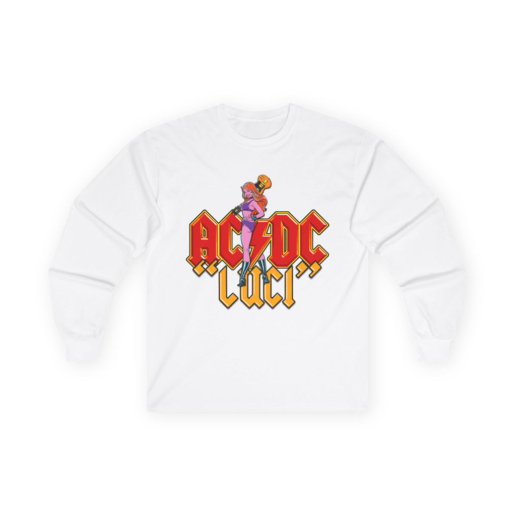 AC/DC Luci Long Sleeve Tee — Retro Rock Band Graphic Shirt