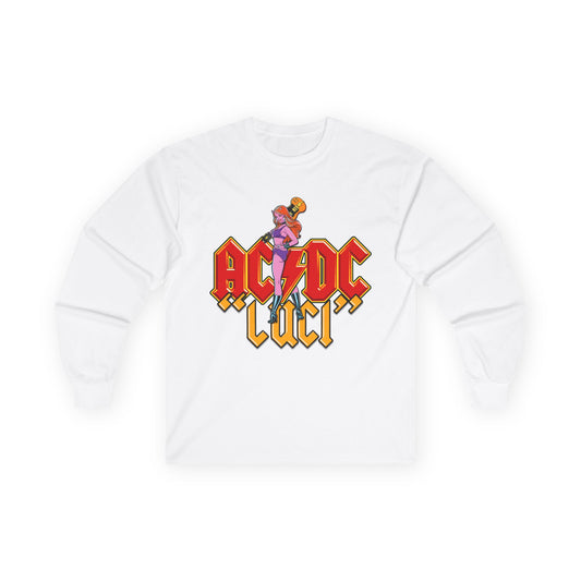 AC/DC Luci Long Sleeve Tee — Retro Rock Band Graphic Shirt