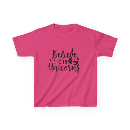 Believe in Unicorns Kids T-Shirt - Inspirational Cotton Tee for Dreamers