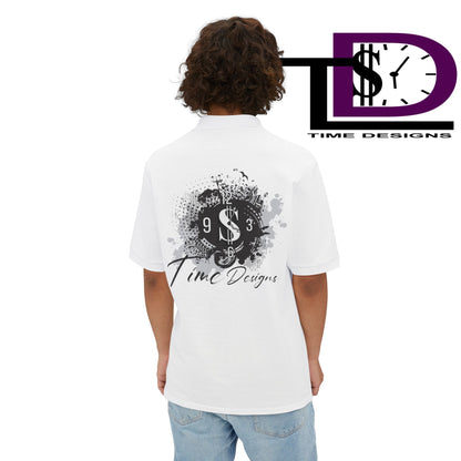 Men's Piqué Polo with Inspirational Design - Casual Wear, Gift for Him, Business Casual, Summer Style, Motivational Fashion