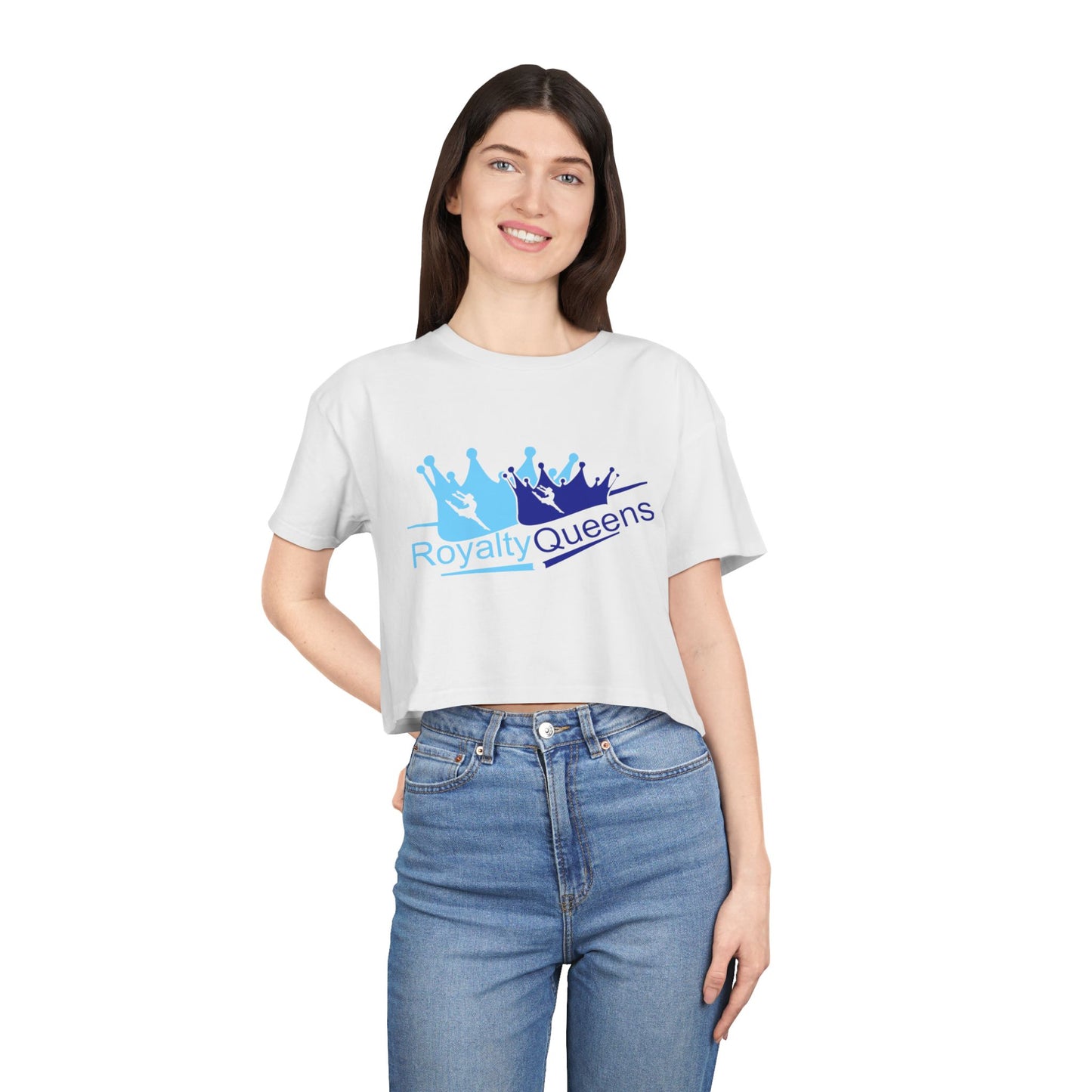 Royalty Queens Women’s Crop Tee | Trendy Graphic Tee, Casual Wear, Gift for Queens, Birthday Present, Summer Fashion
