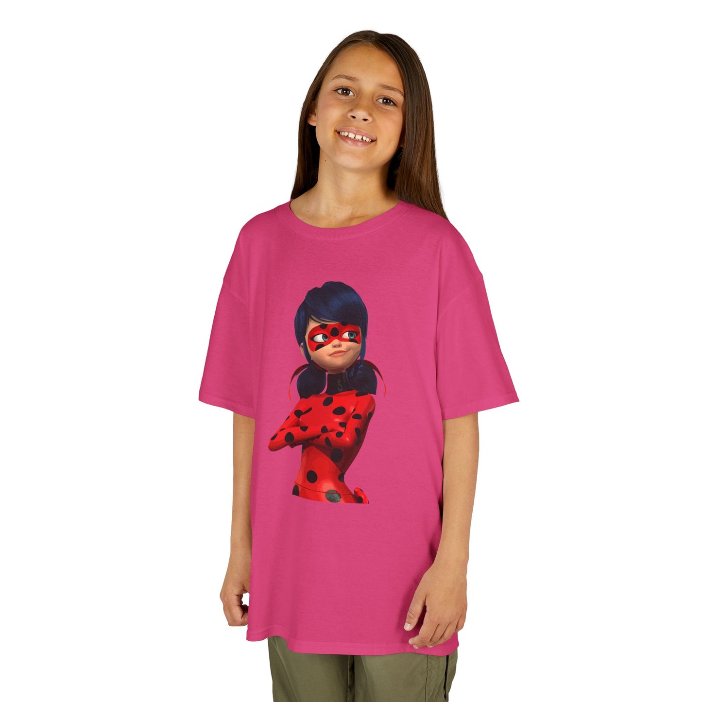 Cool Ladybug Superhero Kids Heavy Cotton Tee | Fun and Playful Design for Young Heroes