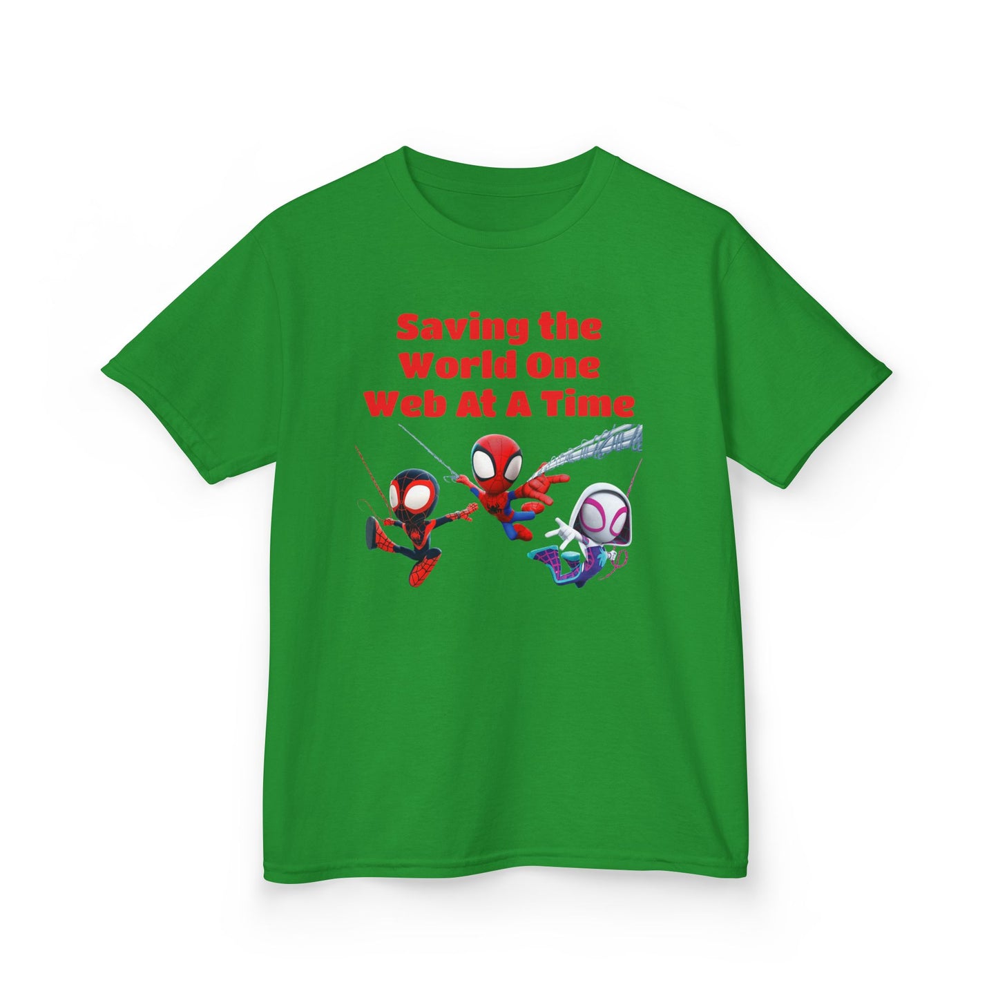 Kids Superhero Tee - Saving the World One Web At A Time
