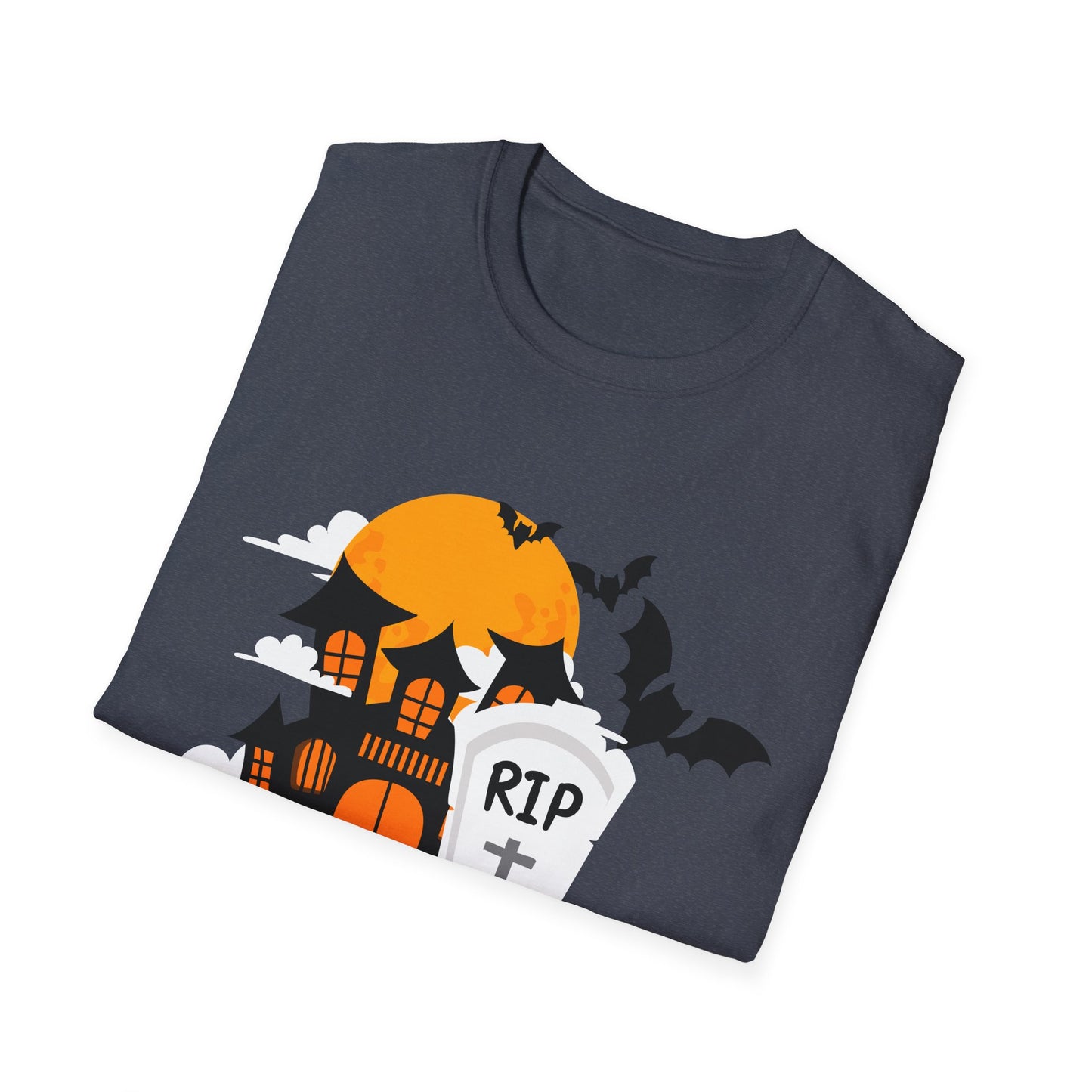 Spooky Halloween T-Shirt, Unisex Softstyle Tee, Pumpkin and Haunted House Design, Fun Fall Shirt, Perfect for Halloween Parties, Trick [...]