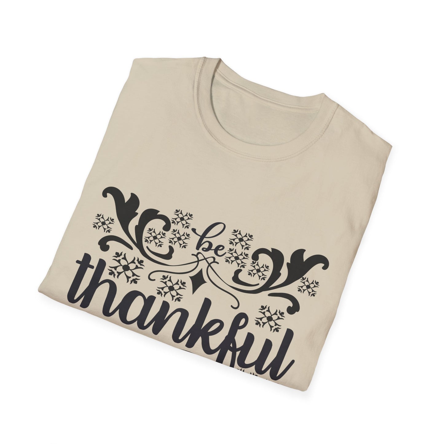Thankful Unisex Softstyle T-Shirt - Fall Fashion, Thanksgiving Gift, Casual Wear, Gratitude Tees, Everyday Comfort