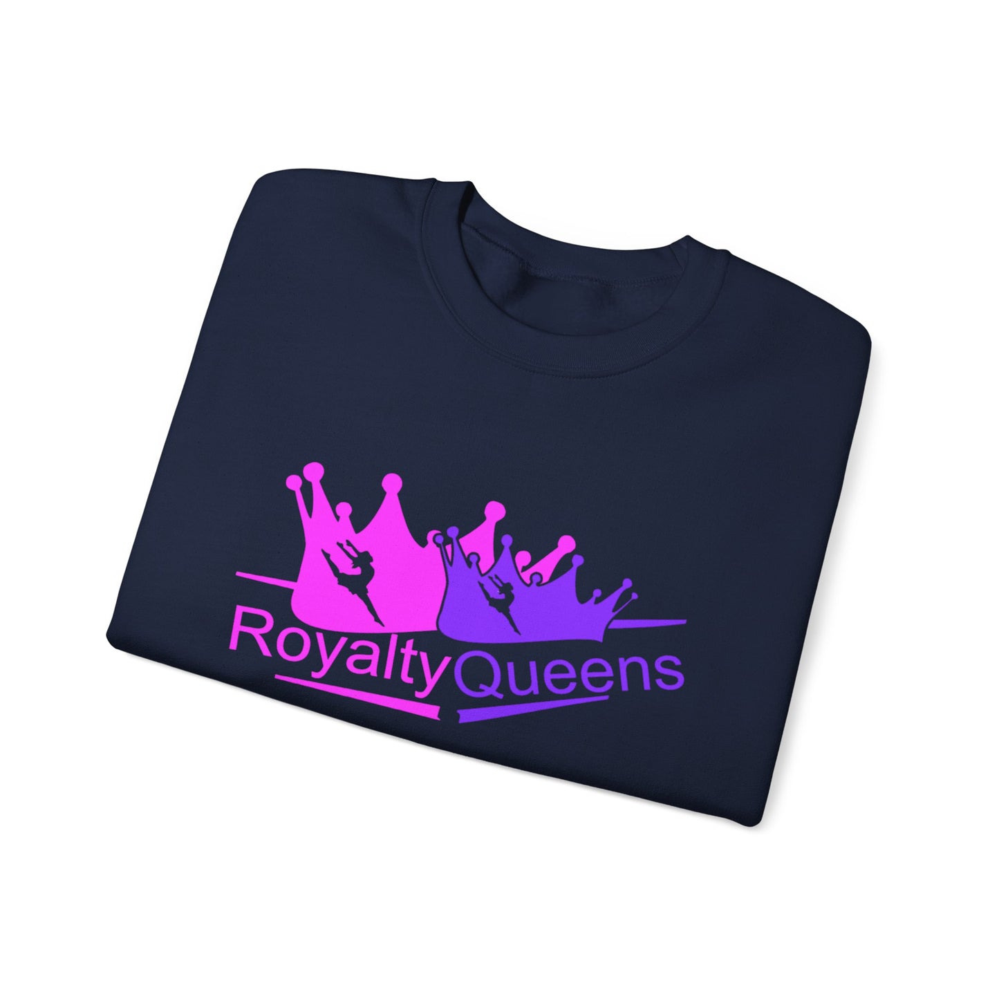 Royalty Queens Crewneck Sweatshirt — Pink & Purple Crown Graphic