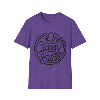 One Classy Bitch Unisex Softstyle T-Shirt - Chic and Playful Statement Tee