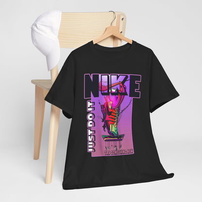 Vintage-Style Nike Unisex Heavy Cotton Tee - Just Do It Graphic Shirt