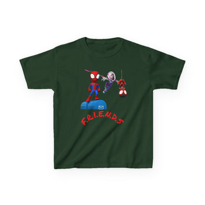 Kids' Friends Spider-Man Tee - Fun & Colorful Cotton T-Shirt for Young Superheroes