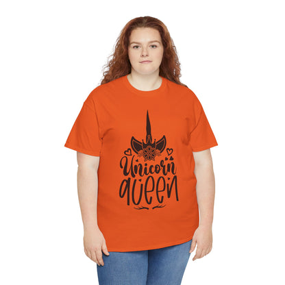 Unicorn Queen Unisex Heavy Cotton Tee - Fun and Playful Graphic T-Shirt for Unicorn Lovers