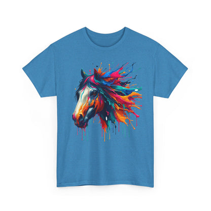Vibrant Horse Art Unisex Heavy Cotton Tee