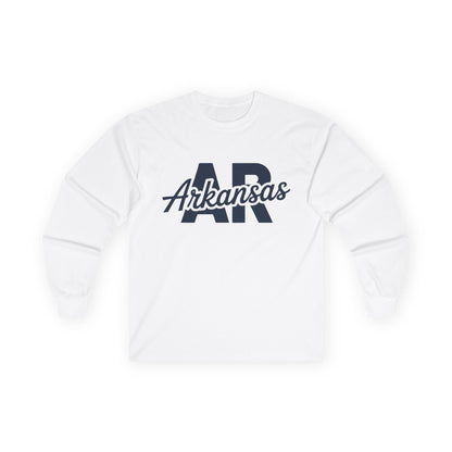 Arkansas AR Script Long Sleeve Tee