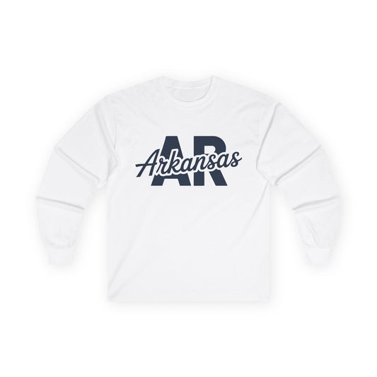 Arkansas AR Script Long Sleeve Tee