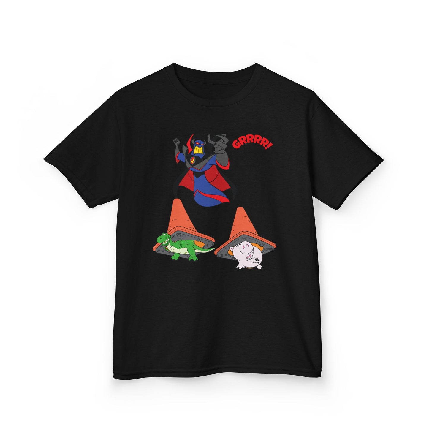 Kids Cartoon Battle Tee - Fun & Unique Grrr! Design