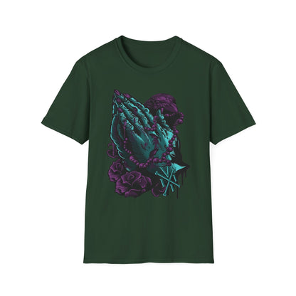Spiritual Vibes Unisex Softstyle T-Shirt - Praying Hands Design