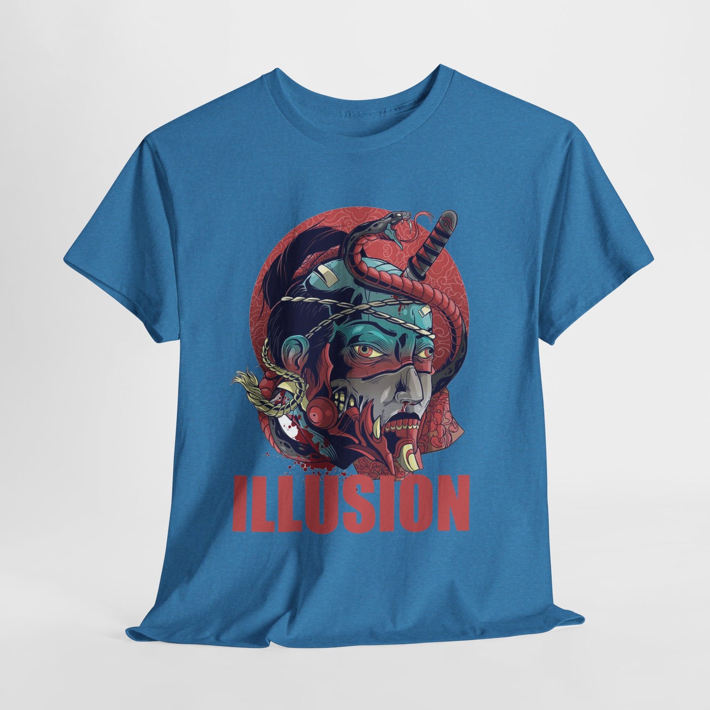 Artistic Unisex Heavy Cotton Tee - 'ILLUSION' Graphic Design