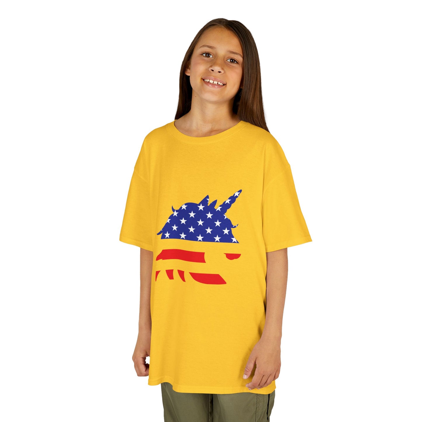 Patriotic Unicorn Kids Heavy Cotton Tee