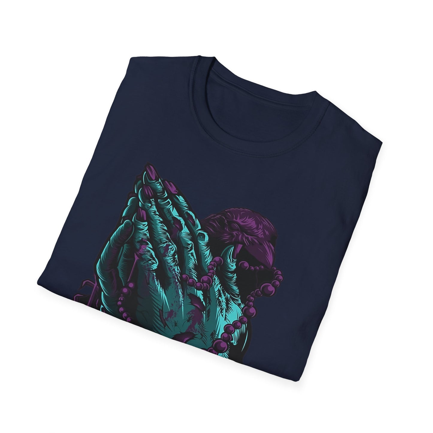 Spiritual Vibes Unisex Softstyle T-Shirt - Praying Hands Design