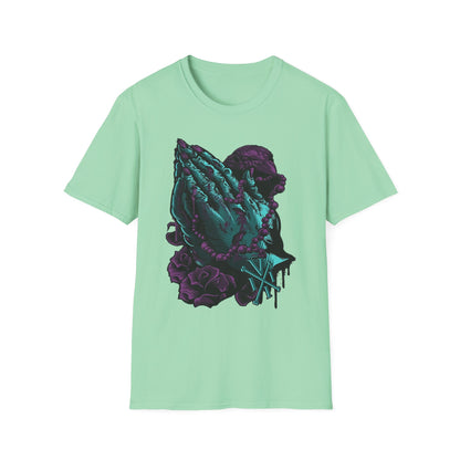 Spiritual Vibes Unisex Softstyle T-Shirt - Praying Hands Design