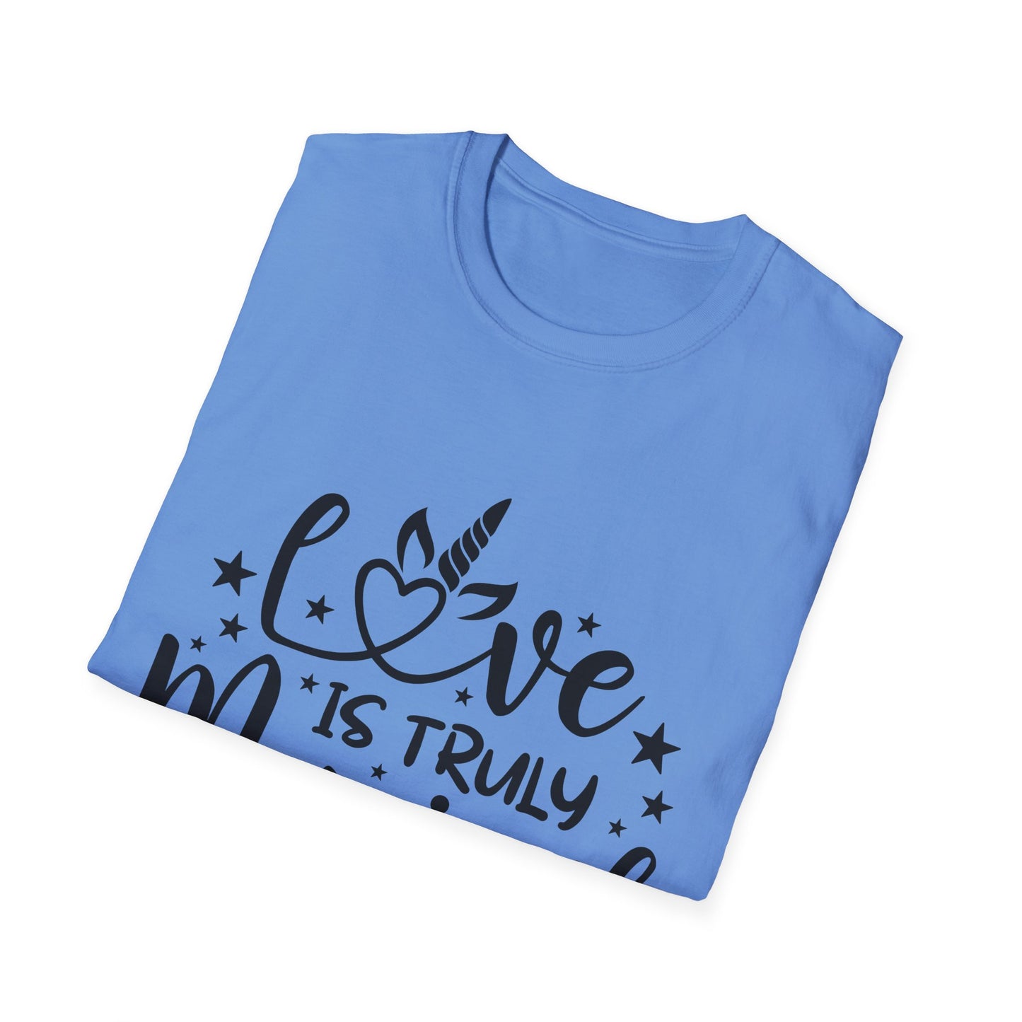 Love is Truly Magical Unisex Softstyle T-Shirt - Cute Gift for Couples and Celebrations