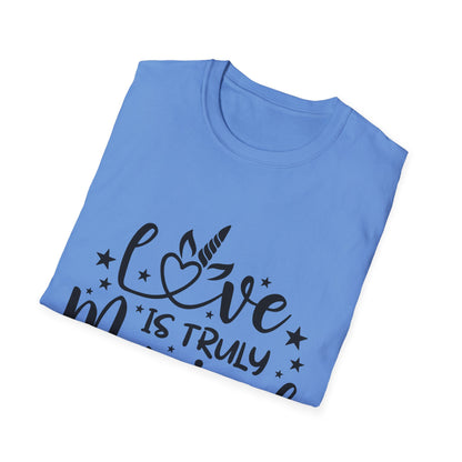Love is Truly Magical Unisex Softstyle T-Shirt - Cute Gift for Couples and Celebrations
