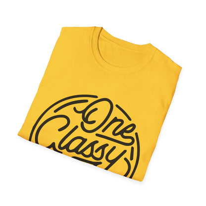 One Classy Bitch Unisex Softstyle T-Shirt - Chic and Playful Statement Tee