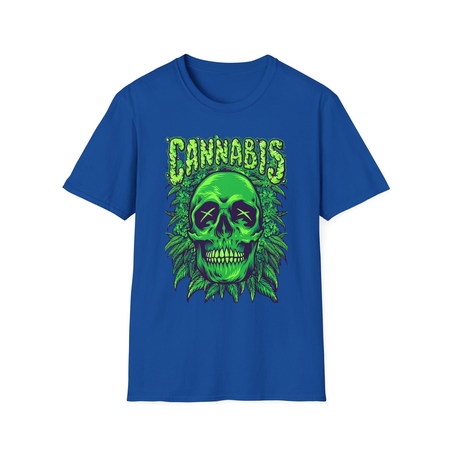 Green Skull Cannabis Unisex T-Shirt – Perfect for Stoner Culture and Everyday Wear