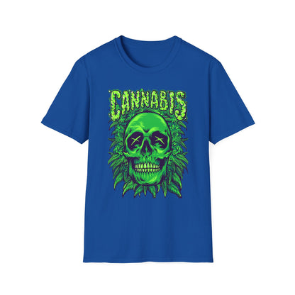 Green Skull Cannabis Unisex T-Shirt – Perfect for Stoner Culture and Everyday Wear