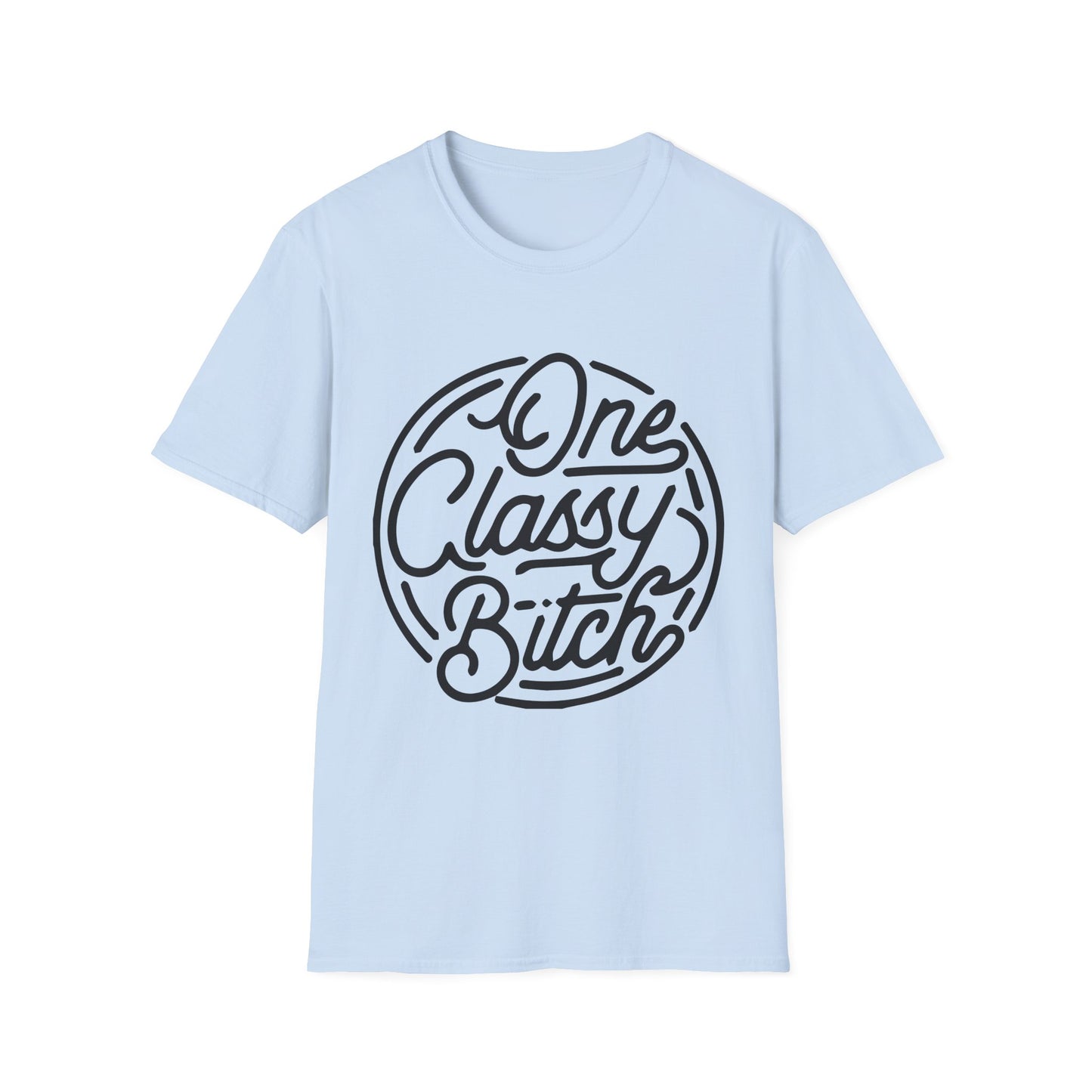 One Classy Bitch Unisex Softstyle T-Shirt - Chic and Playful Statement Tee