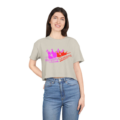 Royalty Queens Women's Crop Tee for Confident Style, Perfect for Festivals, Parties, Birthdays, Gifts & Casual Wear
