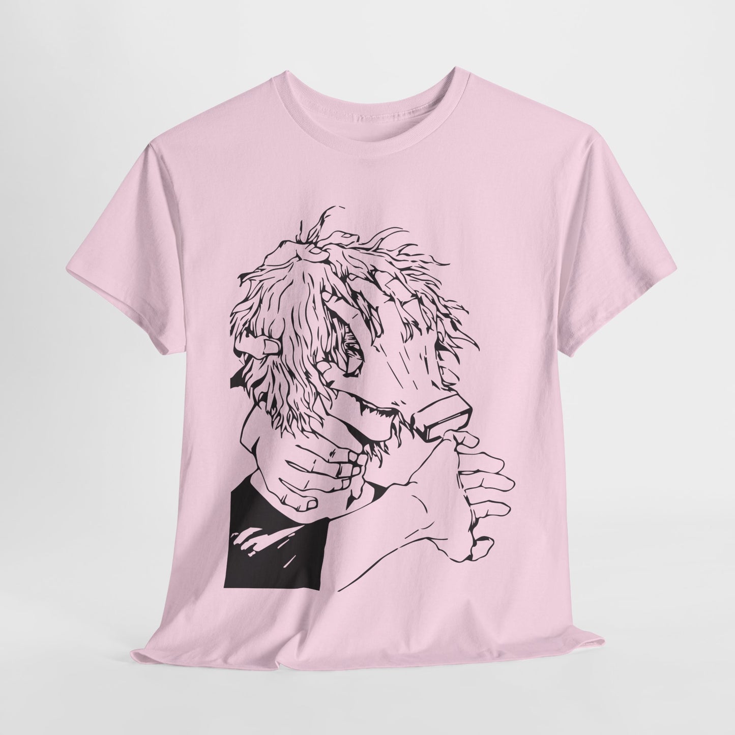 Emotional Unisex Heavy Cotton Tee - Minimalist Art Design