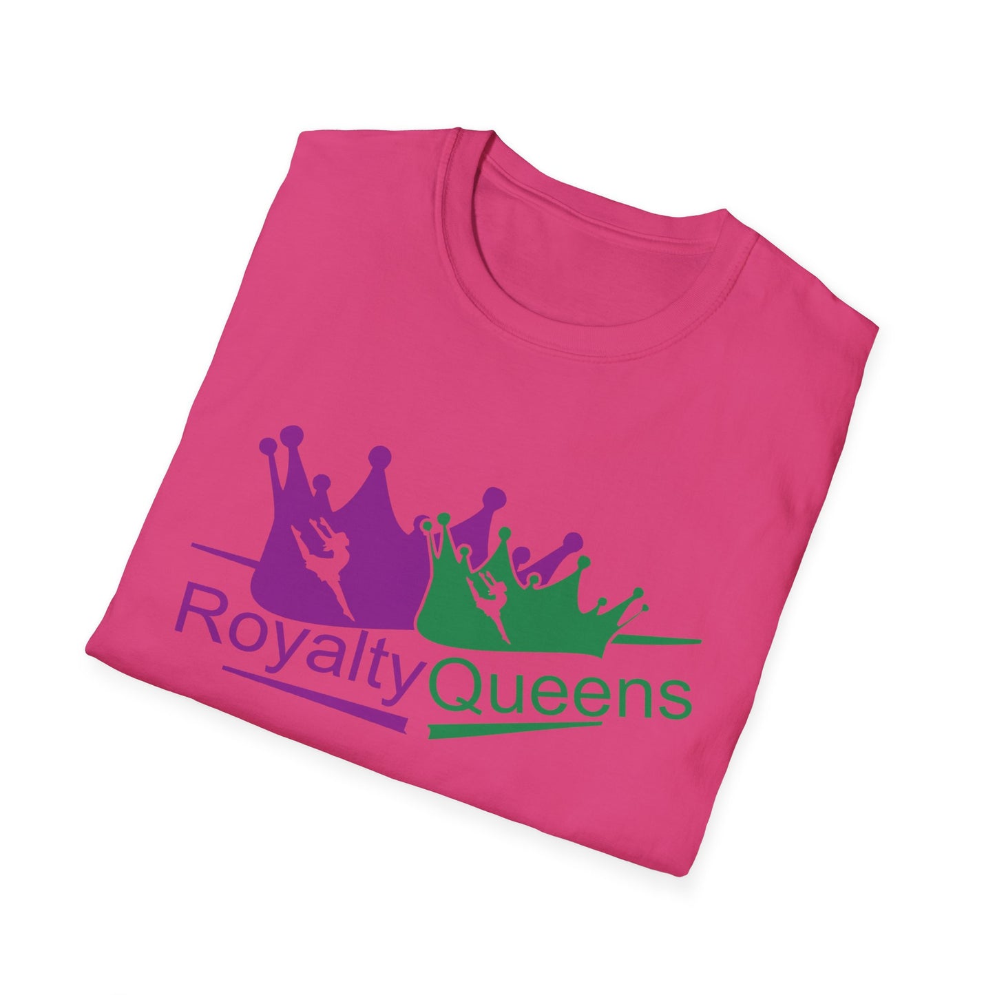 Royalty Queens T-Shirt, Unisex Softstyle Tee for Celebrations, Birthday Gifts, Empowerment Wear, Casual Fashion, Crown Design