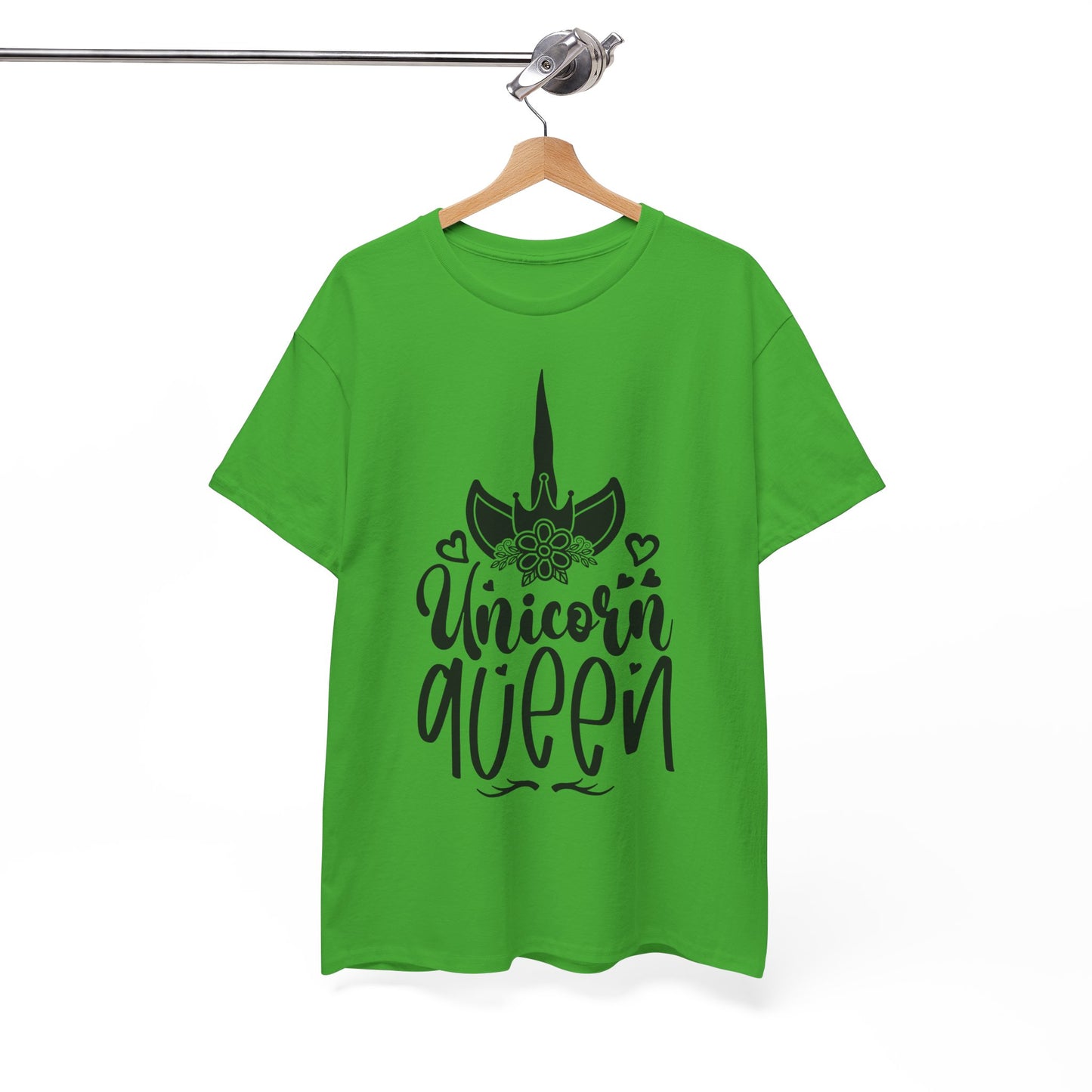 Unicorn Queen Unisex Heavy Cotton Tee - Fun and Playful Graphic T-Shirt for Unicorn Lovers