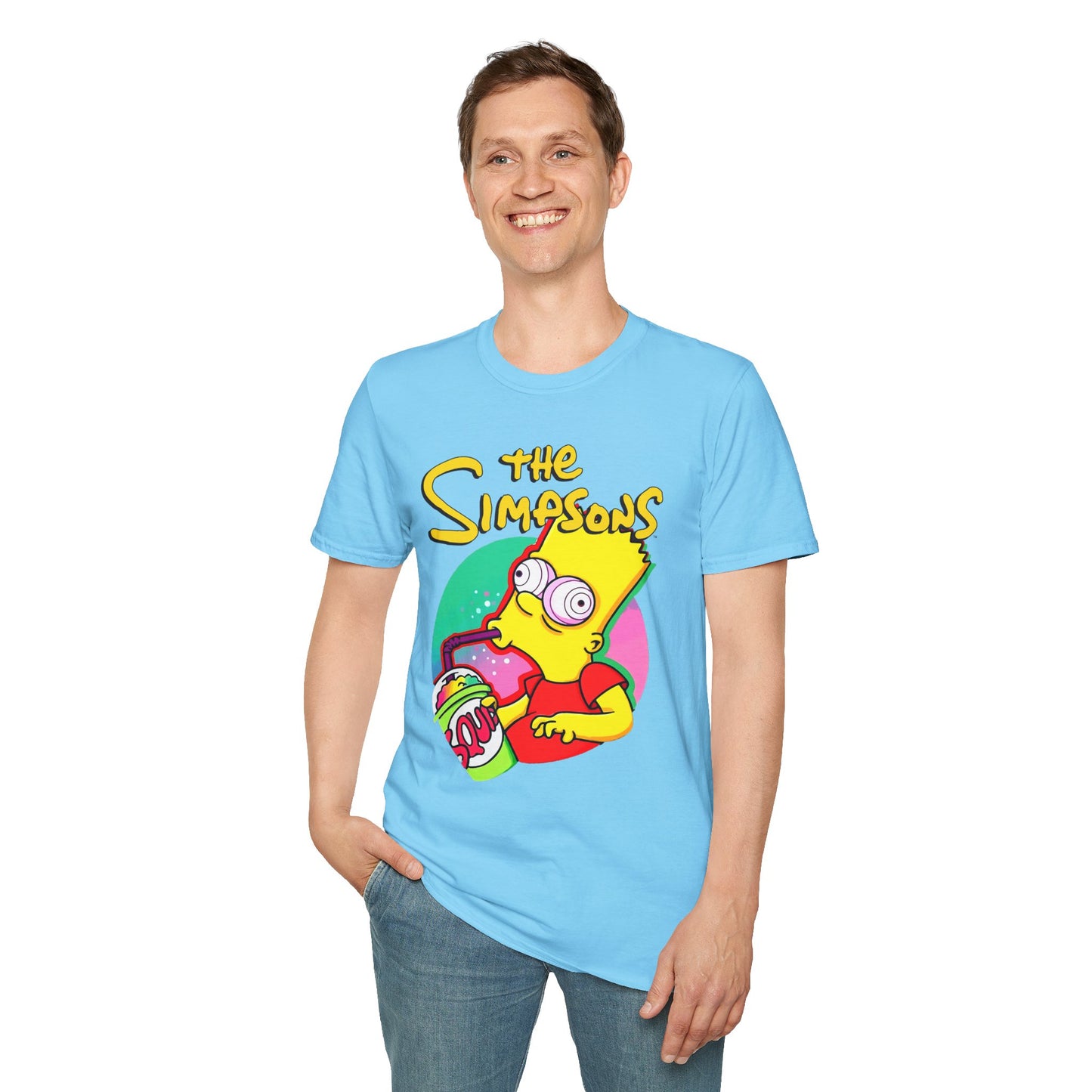Funny Bart Simpson Unisex Softstyle T-Shirt - Retro Cartoon Tee