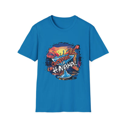 Colorful Cocktail Havana Unisex T-Shirt, Summer Vibes, Beach Wear, Party Shirt, Gift for Friends
