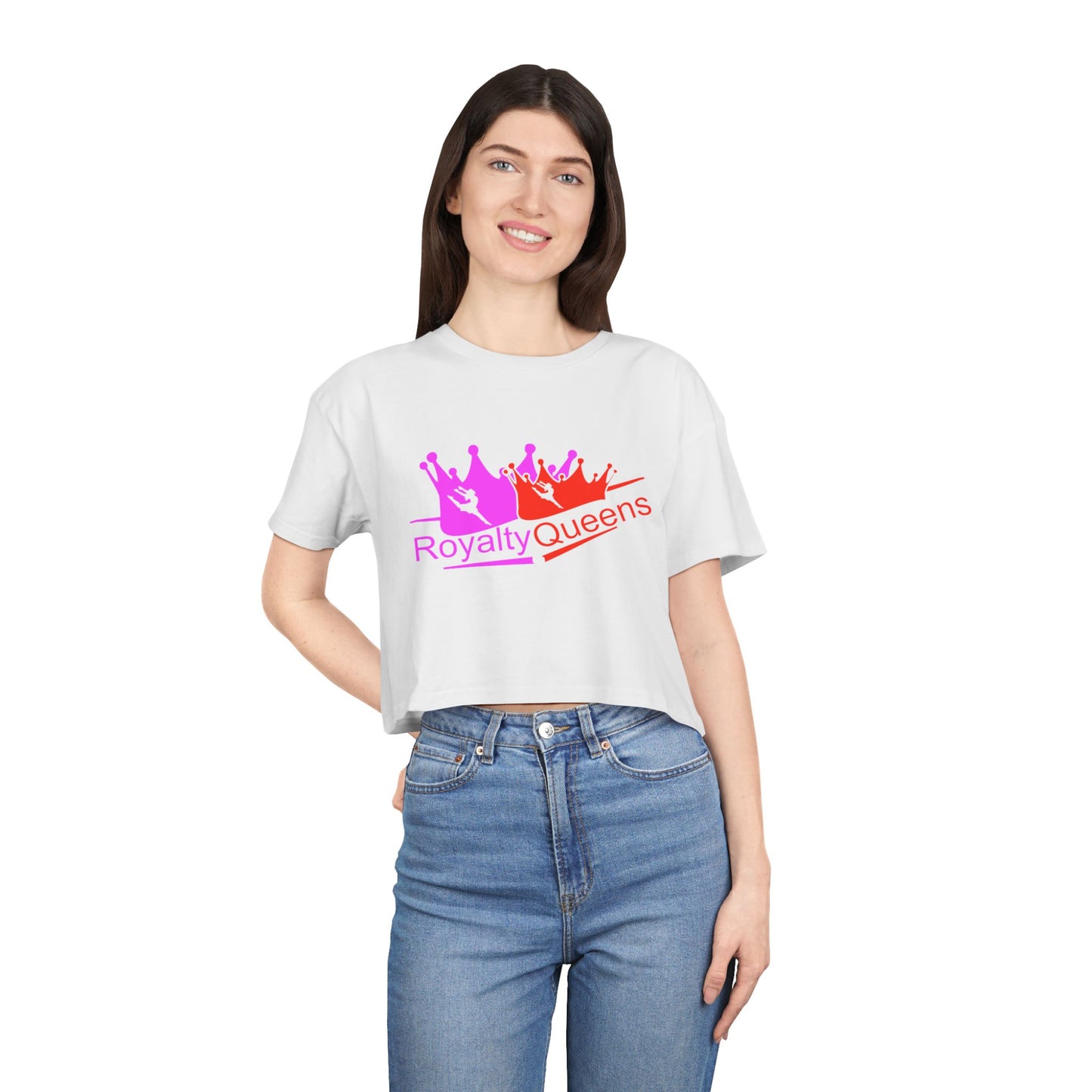 Royalty Queens Women's Crop Tee for Confident Style, Perfect for Festivals, Parties, Birthdays, Gifts & Casual Wear