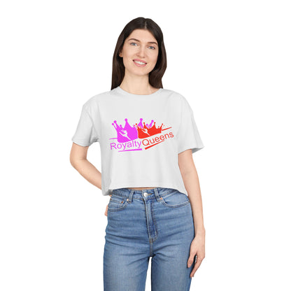 Royalty Queens Women's Crop Tee for Confident Style, Perfect for Festivals, Parties, Birthdays, Gifts & Casual Wear