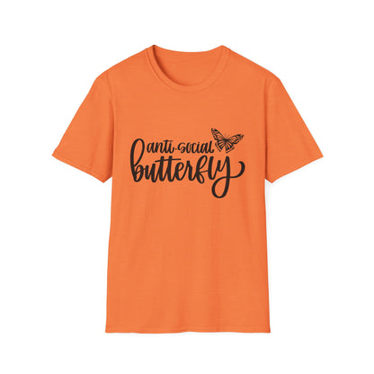 Anti-Social Butterfly Unisex Softstyle T-Shirt - Perfect for Introverts