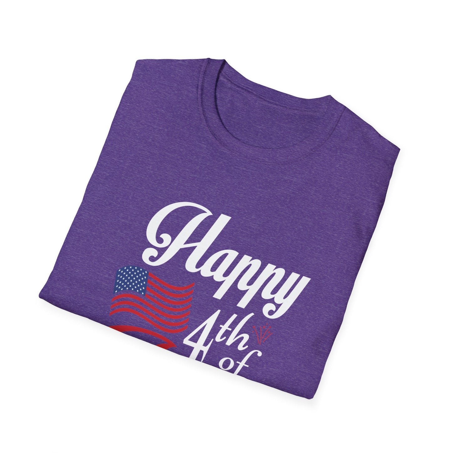 Patriotic 4th of July Unisex Softstyle T-Shirt, Independence Day Tee, Festival Shirt, Summer Celebrations, BBQ Outfit