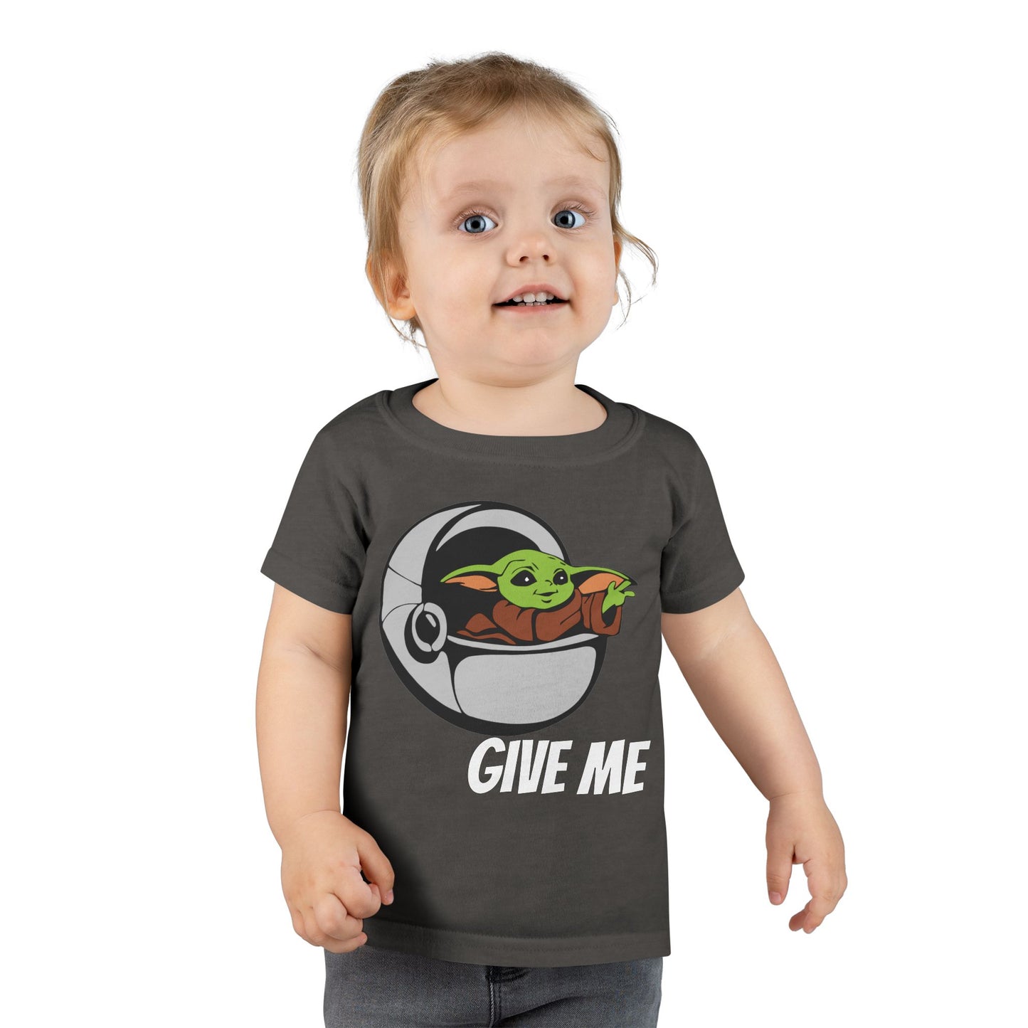 Cute Baby Yoda Toddler T-Shirt - 'Give Me' Design
