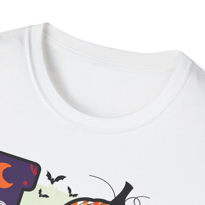 Halloween Love T-Shirt | Unisex Softstyle Tee for Fall | Spooky Season Apparel | Cute Halloween Shirt | Gift for Ghost Lovers