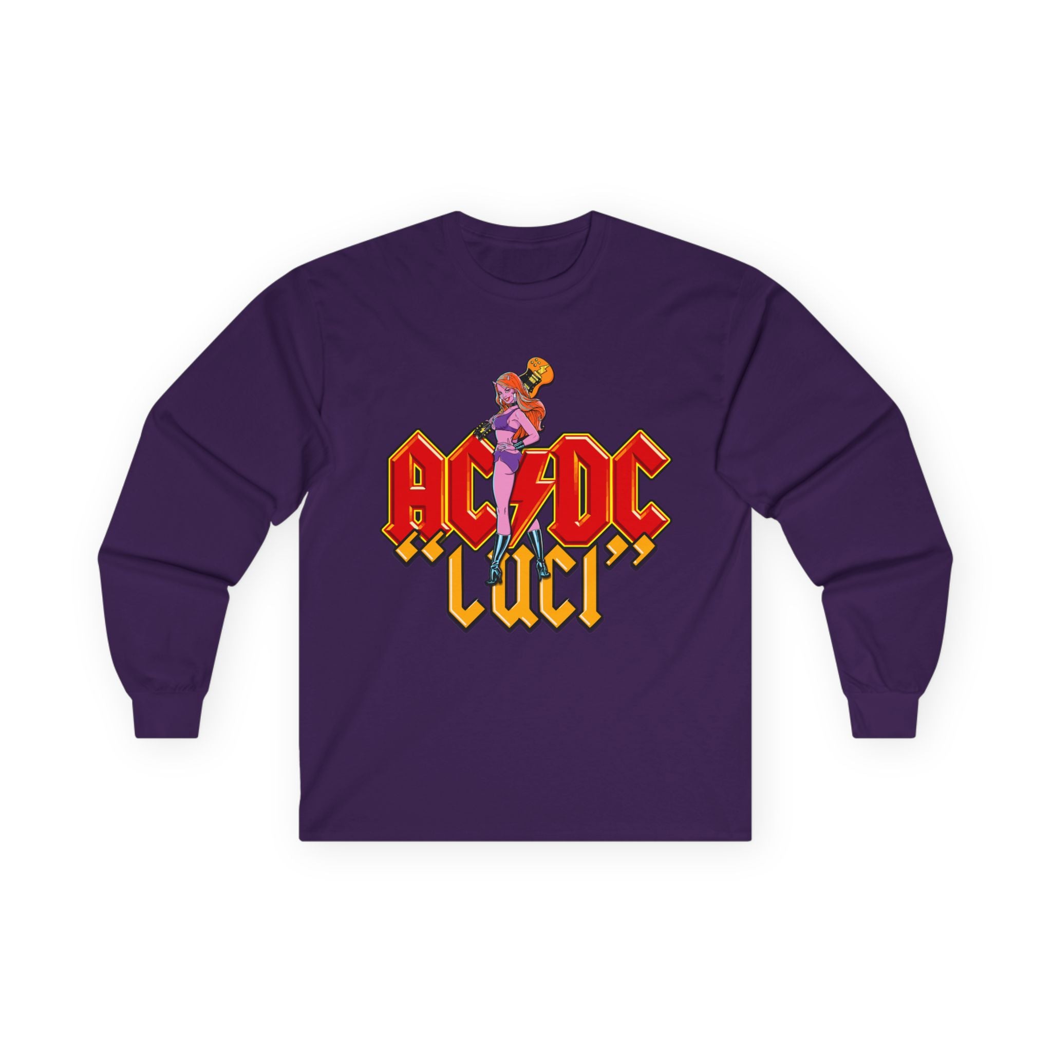 AC/DC Luci Long Sleeve Tee — Retro Rock Band Graphic Shirt