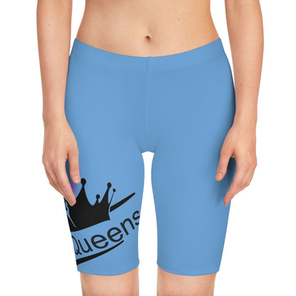 Royalty Women's Bike Shorts, Comfortable Cycling Shorts, Casual Activewear, Stylish Fitness Shorts, Unique Queen Design, Sporty Summer Wear