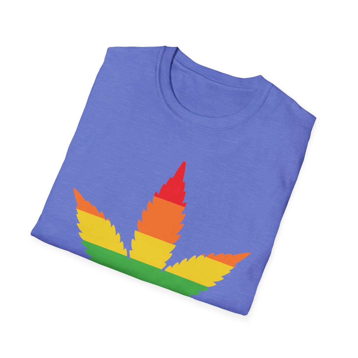 Rainbow Cannabis Leaf T-Shirt, Pride Shirt, LGBTQ+ Apparel, Gift for Cannabis Lovers, Summer Fashion, Unisex Tee