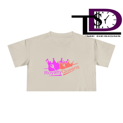 Royalty Queens Crop Tee - Stylish Women's Fashion for Birthdays, Festivals, Casual Wear, Gifts for Her, Trendy Outfit