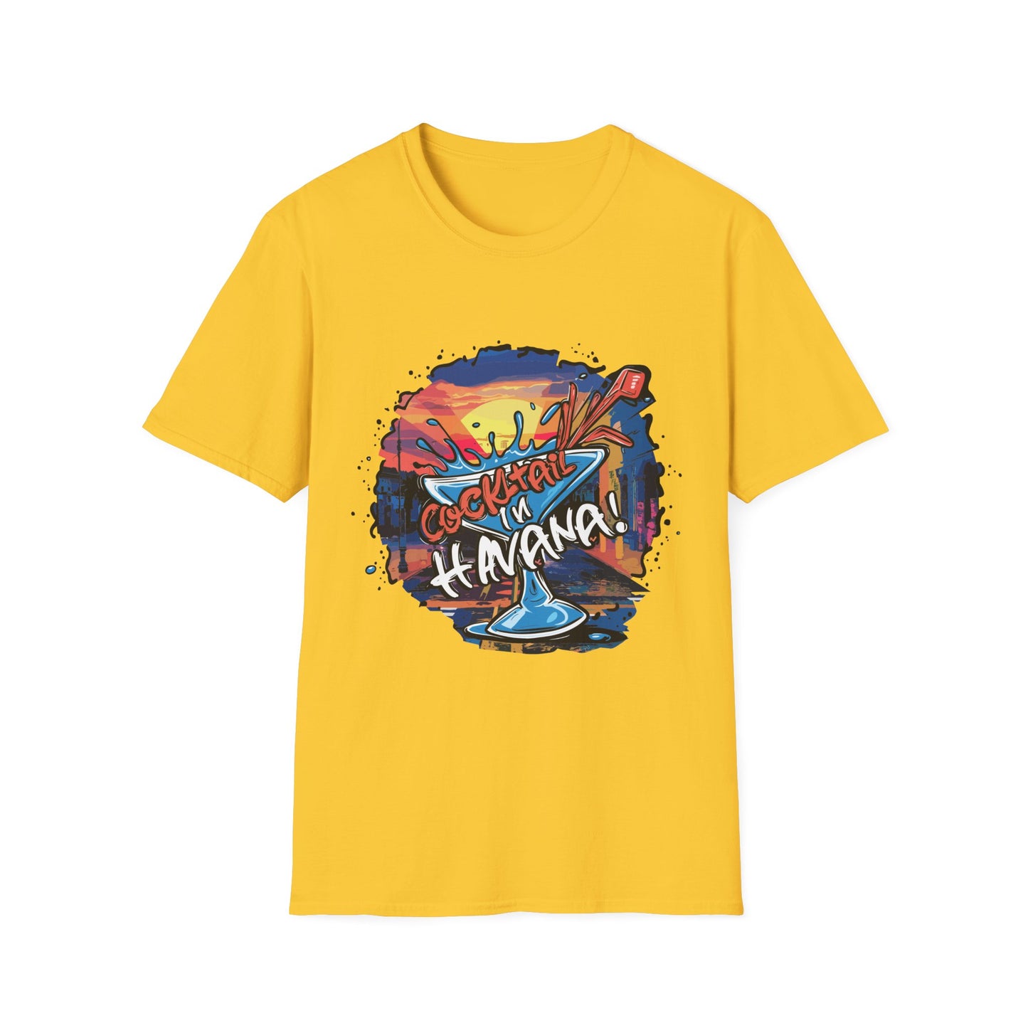 Colorful Cocktail Havana Unisex T-Shirt, Summer Vibes, Beach Wear, Party Shirt, Gift for Friends