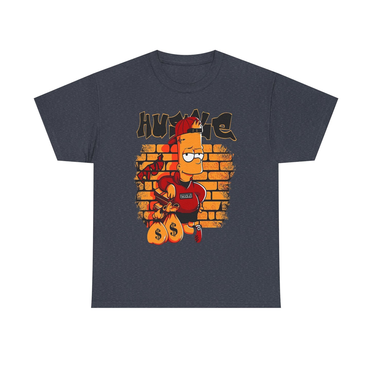 Hustle Graphic Tee - Unisex Heavy Cotton T-Shirt with Bart Design